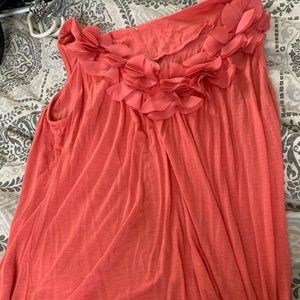 Coral super soft tank - floral detail - Size Large